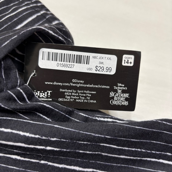 Nightmare Before Christmas Jack Skellington Shirt Sz XXL Halloween Costume NWT - Picture 5 of 10